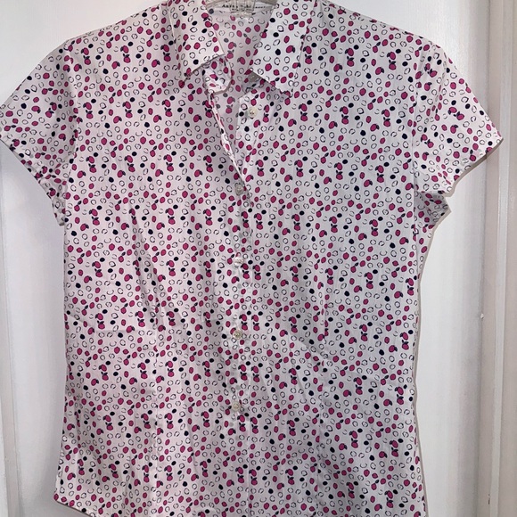 Amina Rubinacci Made in Italy, Signature blend, cap sleeves, button up Blouse - Picture 10 of 12